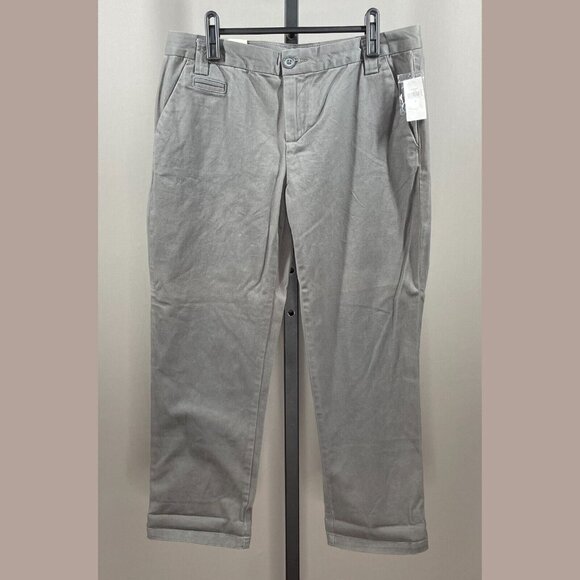 NEW Gap Pants Womens 8 gray chino aubrey classic preppy vintage - Picture 1 of 12